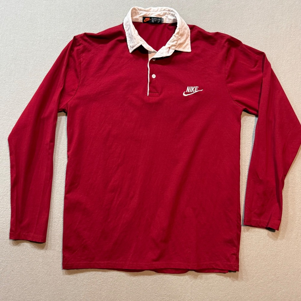 Vintage Nike Y2K 90s‎ Rare Retro Streetwear Athletic Dept Rugby Shirt Men Medium